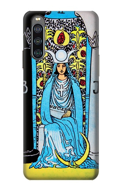 W2837 The High Priestess Vintage Tarot Card Funda Carcasa Case y Caso Del Tirón Funda para Sony Xperia 10 IV