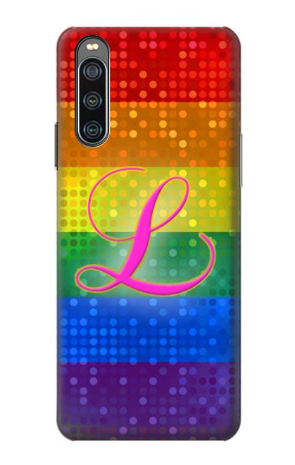 W2900 Rainbow LGBT Lesbian Pride Flag Funda Carcasa Case y Caso Del Tirón Funda para Sony Xperia 10 IV
