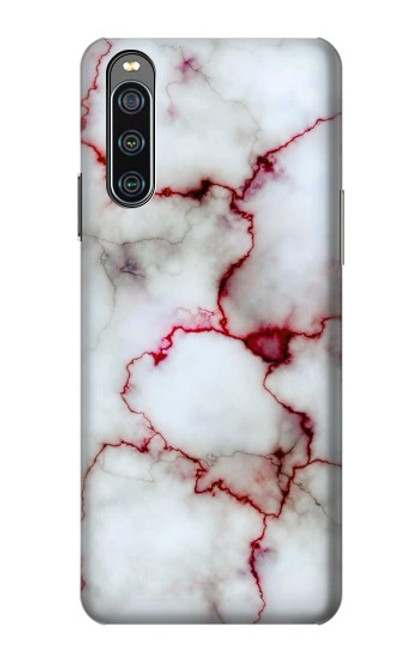 W2920 Bloody Marble Funda Carcasa Case y Caso Del Tirón Funda para Sony Xperia 10 IV