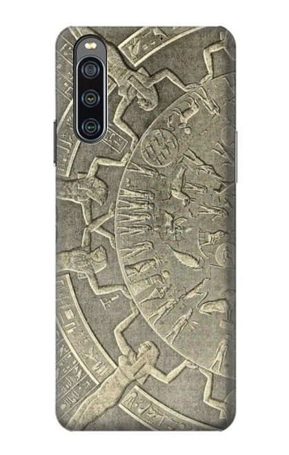 W3396 Dendera Zodiac Ancient Egypt Funda Carcasa Case y Caso Del Tirón Funda para Sony Xperia 10 IV