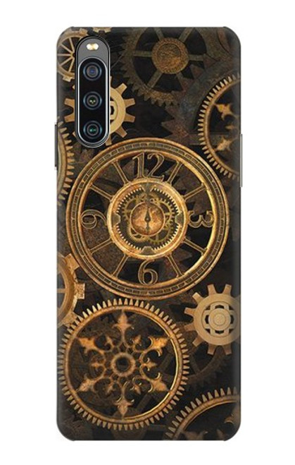 W3442 Clock Gear Funda Carcasa Case y Caso Del Tirón Funda para Sony Xperia 10 IV