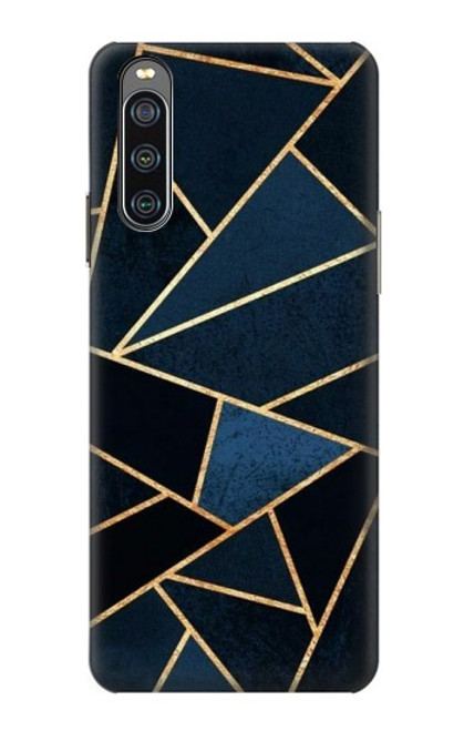 W3479 Navy Blue Graphic Art Funda Carcasa Case y Caso Del Tirón Funda para Sony Xperia 10 IV