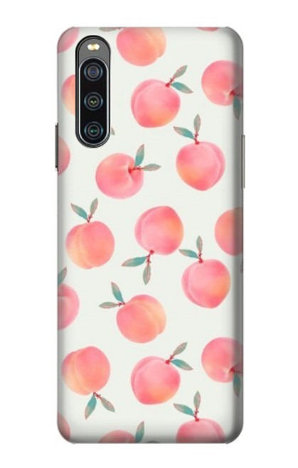 W3503 Peach Funda Carcasa Case y Caso Del Tirón Funda para Sony Xperia 10 IV