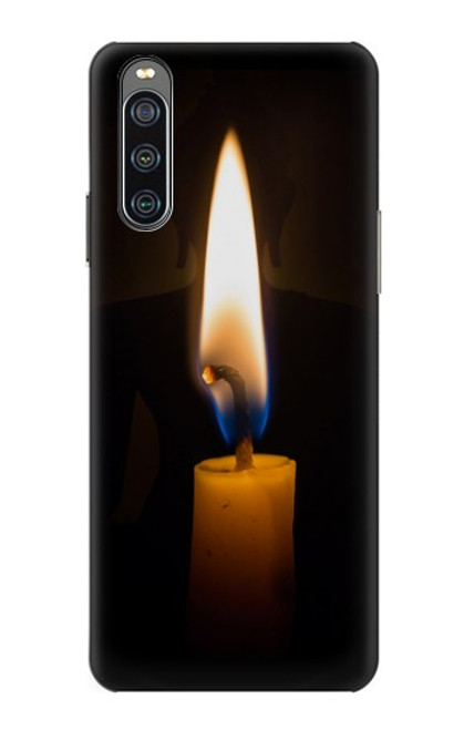 W3530 Buddha Candle Burning Funda Carcasa Case y Caso Del Tirón Funda para Sony Xperia 10 IV
