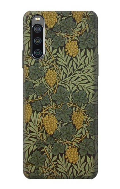 W3662 William Morris Vine Pattern Funda Carcasa Case y Caso Del Tirón Funda para Sony Xperia 10 IV