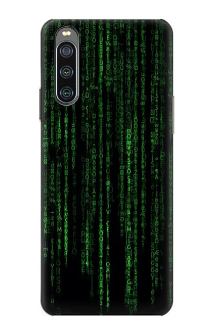 W3668 Binary Code Funda Carcasa Case y Caso Del Tirón Funda para Sony Xperia 10 IV