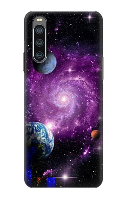 W3689 Galaxy Outer Space Planet Funda Carcasa Case y Caso Del Tirón Funda para Sony Xperia 10 IV