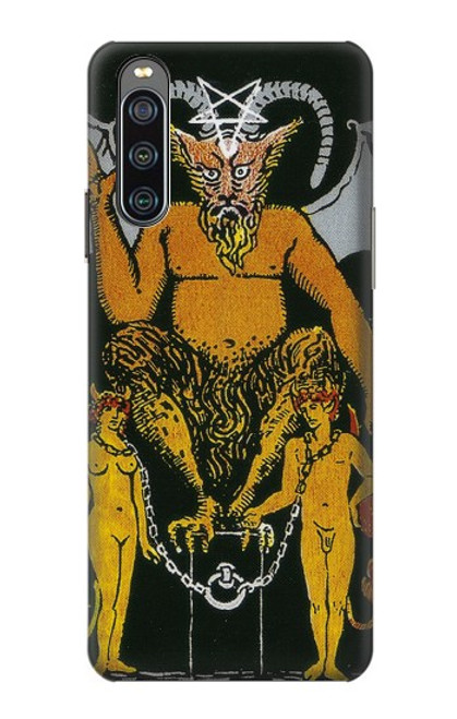 W3740 Tarot Card The Devil Funda Carcasa Case y Caso Del Tirón Funda para Sony Xperia 10 IV