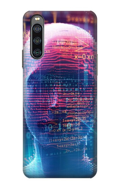 W3800 Digital Human Face Funda Carcasa Case y Caso Del Tirón Funda para Sony Xperia 10 IV