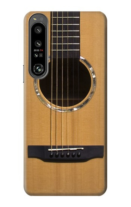 W0057 Acoustic Guitar Funda Carcasa Case y Caso Del Tirón Funda para Sony Xperia 1 IV