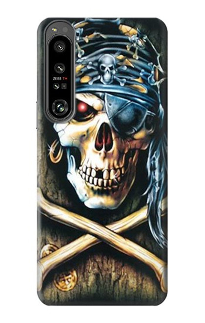 W0151 Pirate Skull Punk Rock Funda Carcasa Case y Caso Del Tirón Funda para Sony Xperia 1 IV