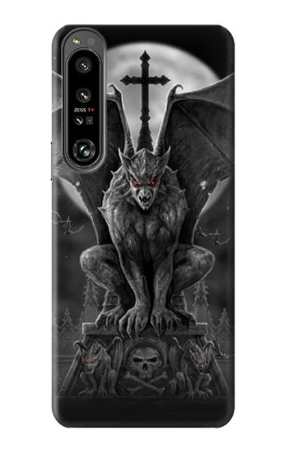 W0850 Gargoyle Devil Demon Funda Carcasa Case y Caso Del Tirón Funda para Sony Xperia 1 IV