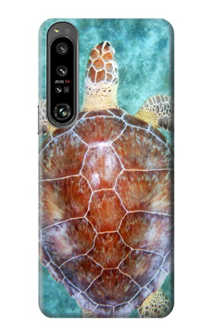 W1424 Sea Turtle Funda Carcasa Case y Caso Del Tirón Funda para Sony Xperia 1 IV