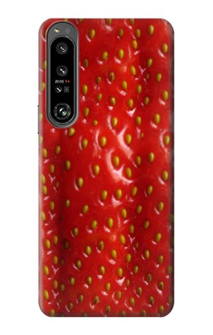 W2225 Strawberry Funda Carcasa Case y Caso Del Tirón Funda para Sony Xperia 1 IV