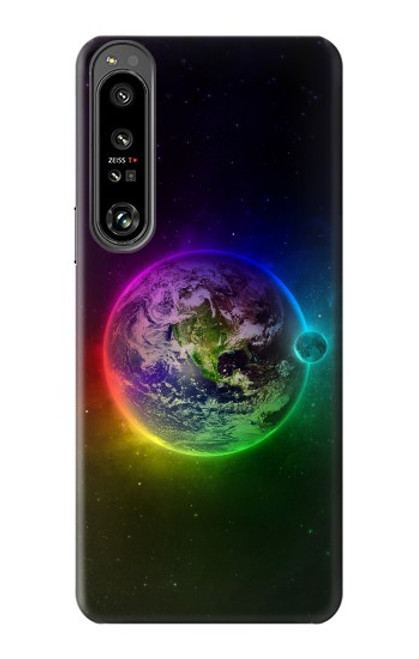 W2570 Colorful Planet Funda Carcasa Case y Caso Del Tirón Funda para Sony Xperia 1 IV