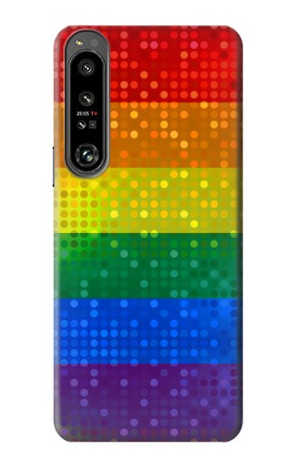 W2683 Rainbow LGBT Pride Flag Funda Carcasa Case y Caso Del Tirón Funda para Sony Xperia 1 IV