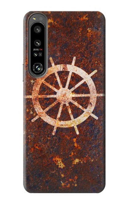 W2766 Ship Wheel Rusty Texture Funda Carcasa Case y Caso Del Tirón Funda para Sony Xperia 1 IV