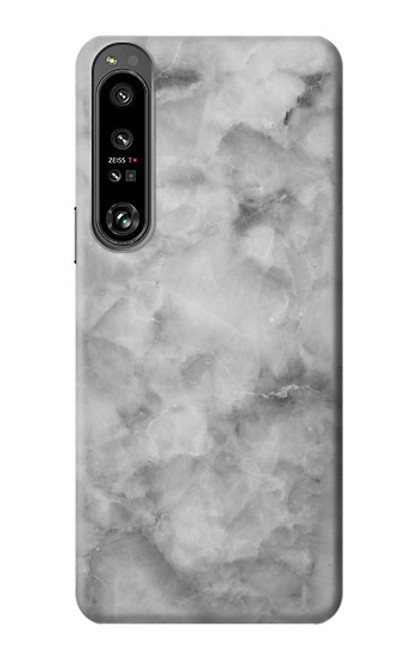 W2845 Gray Marble Texture Funda Carcasa Case y Caso Del Tirón Funda para Sony Xperia 1 IV