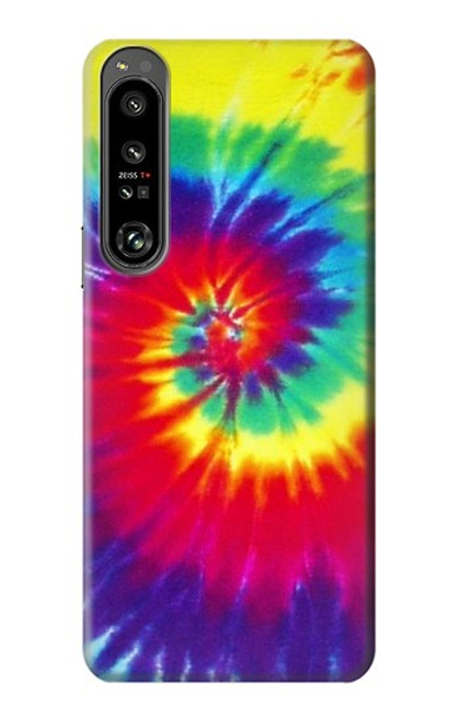 W2884 Tie Dye Swirl Color Funda Carcasa Case y Caso Del Tirón Funda para Sony Xperia 1 IV