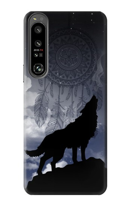 W3011 Dream Catcher Wolf Howling Funda Carcasa Case y Caso Del Tirón Funda para Sony Xperia 1 IV
