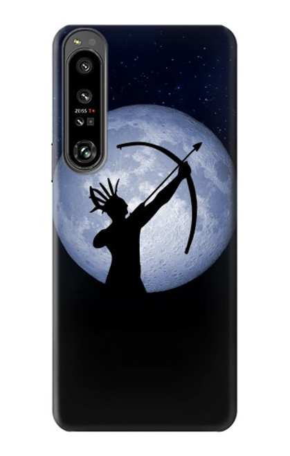 W3489 Indian Hunter Moon Funda Carcasa Case y Caso Del Tirón Funda para Sony Xperia 1 IV
