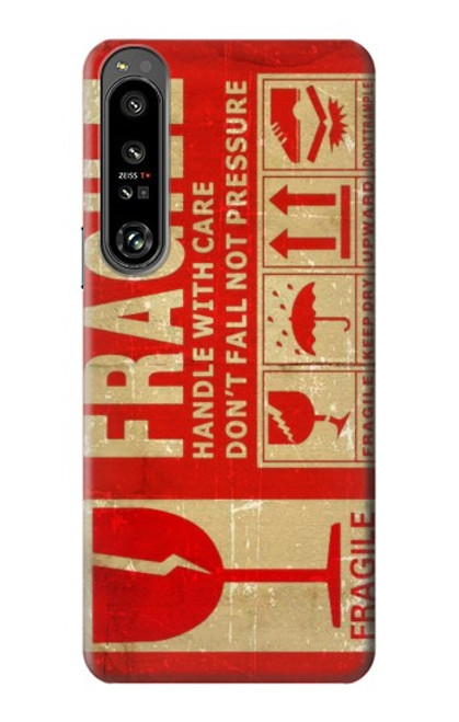 W3552 Vintage Fragile Label Art Funda Carcasa Case y Caso Del Tirón Funda para Sony Xperia 1 IV