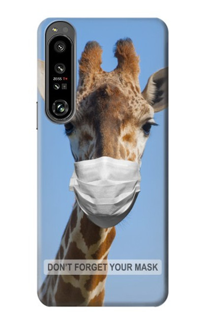 W3806 Funny Giraffe Funda Carcasa Case y Caso Del Tirón Funda para Sony Xperia 1 IV
