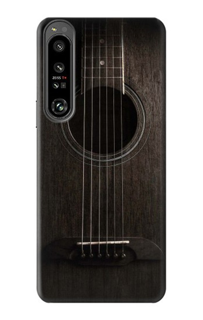 W3834 Old Woods Black Guitar Funda Carcasa Case y Caso Del Tirón Funda para Sony Xperia 1 IV