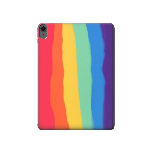 W3799 Cute Vertical Watercolor Rainbow Funda Carcasa Case para iPad Air (2022,2020, 4th, 5th), iPad Pro 11 (2022, 6th)