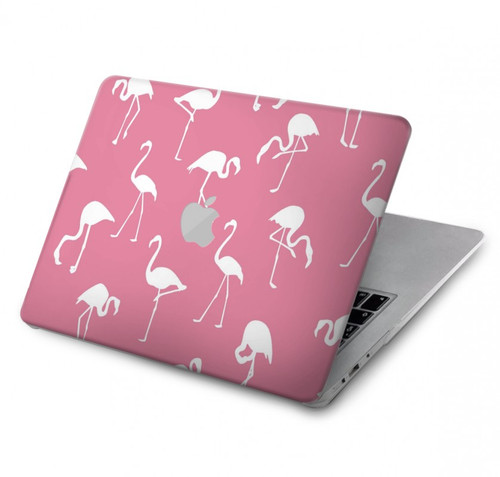 W2858 Pink Flamingo Pattern Funda Carcasa Case para MacBook Air 13″ (2022,2024) - A2681, A3113