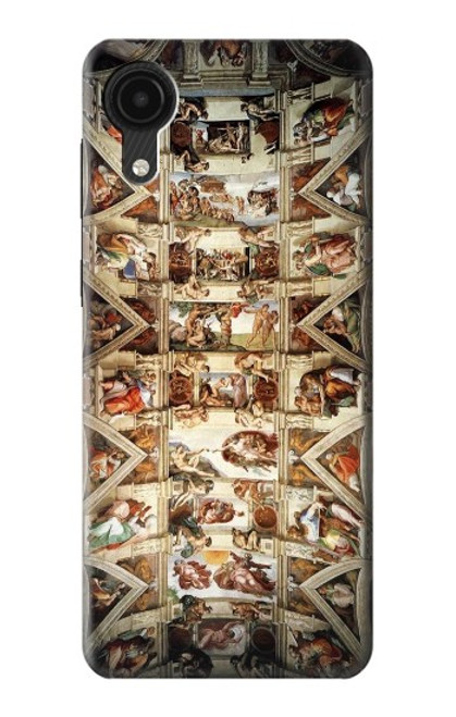 W0177 Michelangelo Chapel ceiling Funda Carcasa Case y Caso Del Tirón Funda para Samsung Galaxy A03 Core