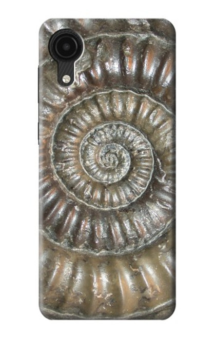 W1788 Ammonite Fossil Funda Carcasa Case y Caso Del Tirón Funda para Samsung Galaxy A03 Core
