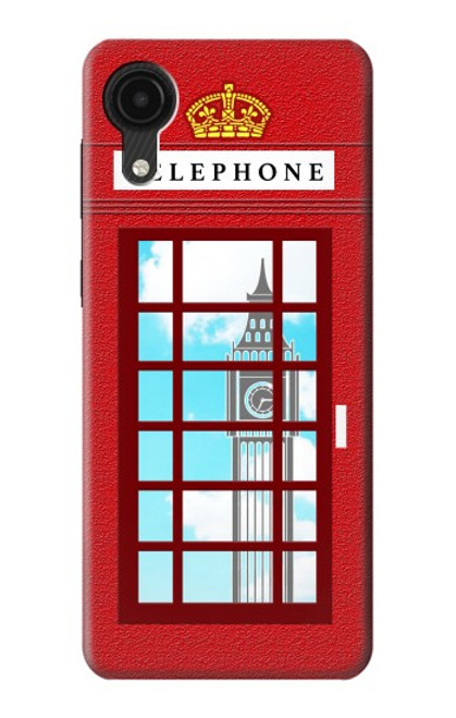 W2059 England British Telephone Box Minimalist Funda Carcasa Case y Caso Del Tirón Funda para Samsung Galaxy A03 Core