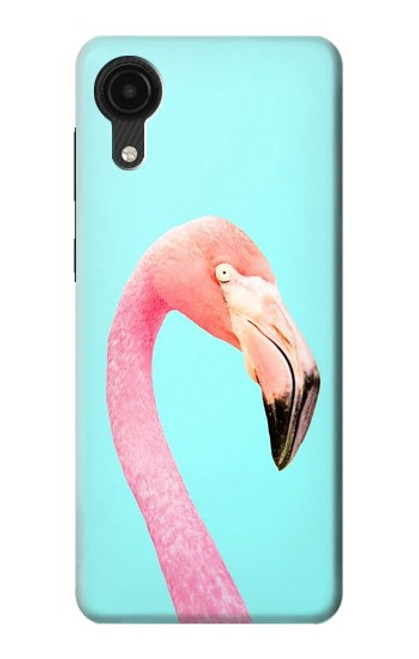 W3708 Pink Flamingo Funda Carcasa Case y Caso Del Tirón Funda para Samsung Galaxy A03 Core