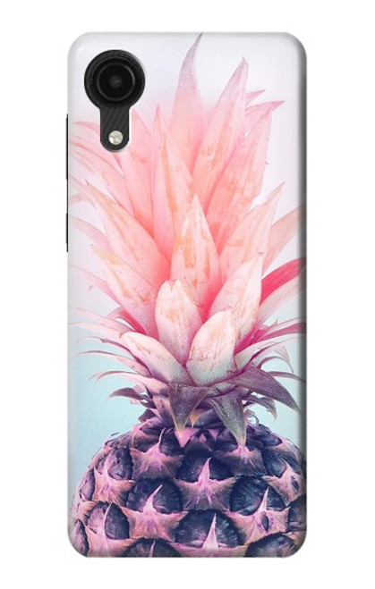 W3711 Pink Pineapple Funda Carcasa Case y Caso Del Tirón Funda para Samsung Galaxy A03 Core