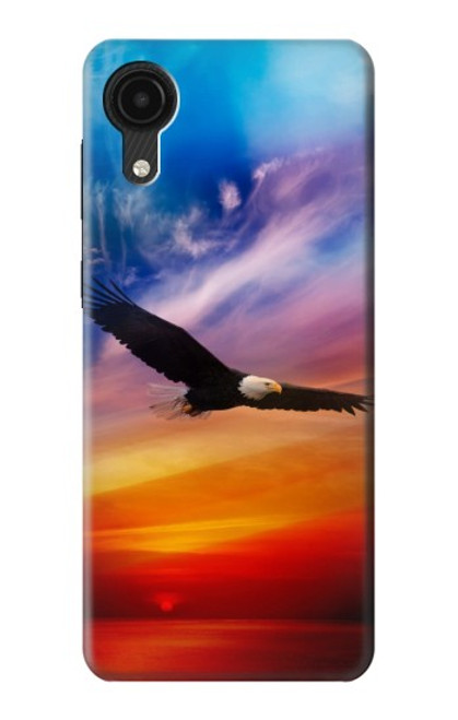 W3841 Bald Eagle Flying Colorful Sky Funda Carcasa Case y Caso Del Tirón Funda para Samsung Galaxy A03 Core
