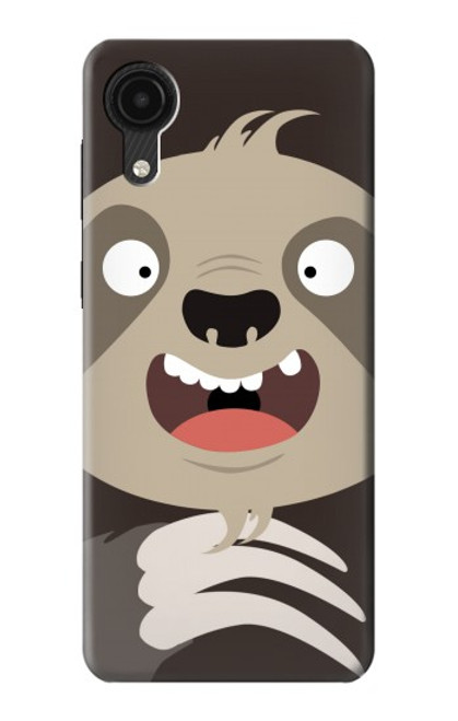 W3855 Sloth Face Cartoon Funda Carcasa Case y Caso Del Tirón Funda para Samsung Galaxy A03 Core