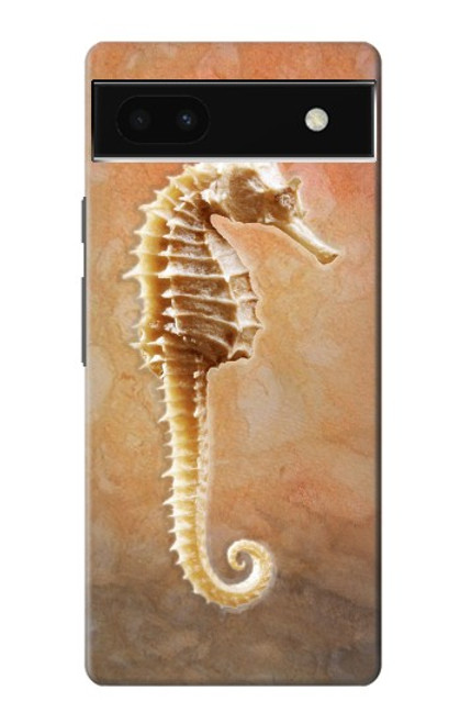 W2674 Seahorse Skeleton Fossil Funda Carcasa Case y Caso Del Tirón Funda para Google Pixel 6a