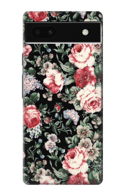 W2727 Vintage Rose Pattern Funda Carcasa Case y Caso Del Tirón Funda para Google Pixel 6a