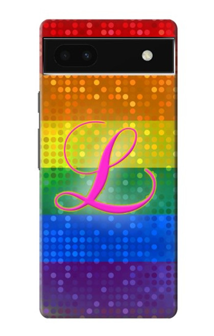 W2900 Rainbow LGBT Lesbian Pride Flag Funda Carcasa Case y Caso Del Tirón Funda para Google Pixel 6a