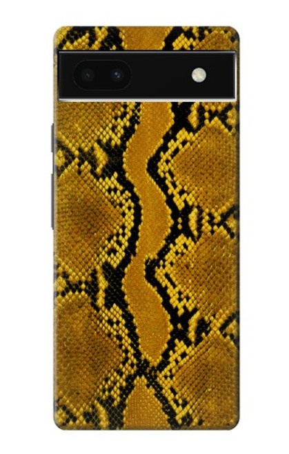 W3365 Yellow Python Skin Graphic Print Funda Carcasa Case y Caso Del Tirón Funda para Google Pixel 6a