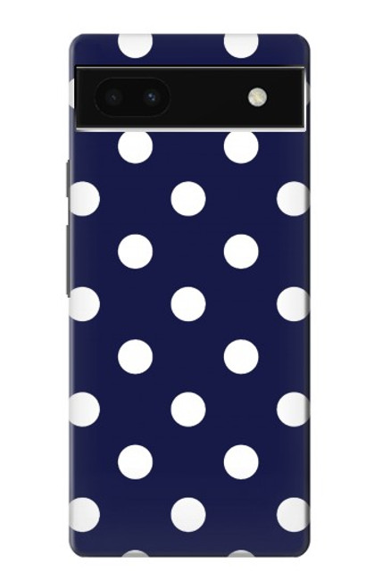 W3533 Blue Polka Dot Funda Carcasa Case y Caso Del Tirón Funda para Google Pixel 6a