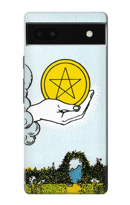 W3722 Tarot Card Ace of Pentacles Coins Funda Carcasa Case y Caso Del Tirón Funda para Google Pixel 6a