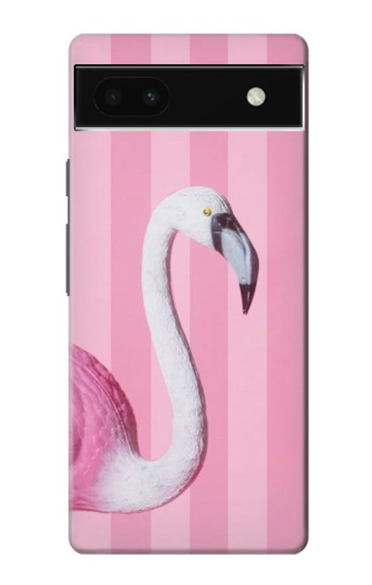 W3805 Flamingo Pink Pastel Funda Carcasa Case y Caso Del Tirón Funda para Google Pixel 6a