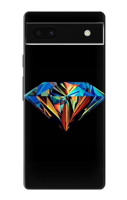 W3842 Abstract Colorful Diamond Funda Carcasa Case y Caso Del Tirón Funda para Google Pixel 6a