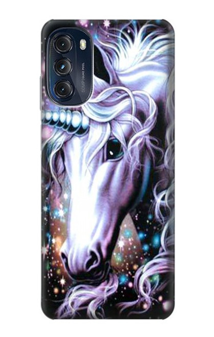 W0749 Unicorn Horse Funda Carcasa Case y Caso Del Tirón Funda para Motorola Moto G (2022)