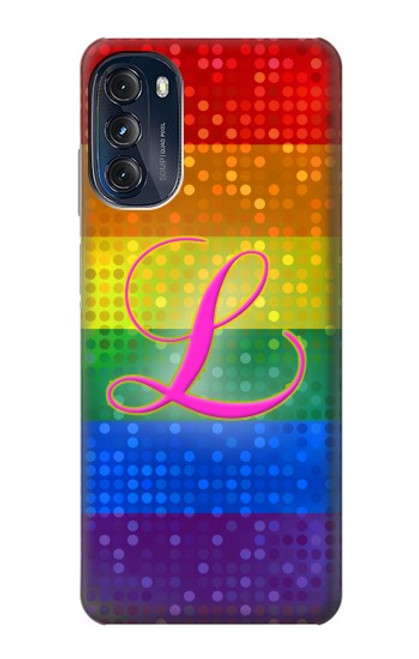 W2900 Rainbow LGBT Lesbian Pride Flag Funda Carcasa Case y Caso Del Tirón Funda para Motorola Moto G (2022)