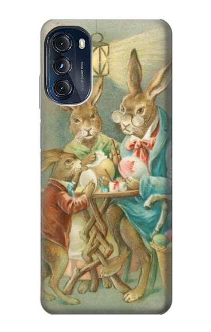 W3164 Easter Rabbit Family Funda Carcasa Case y Caso Del Tirón Funda para Motorola Moto G (2022)