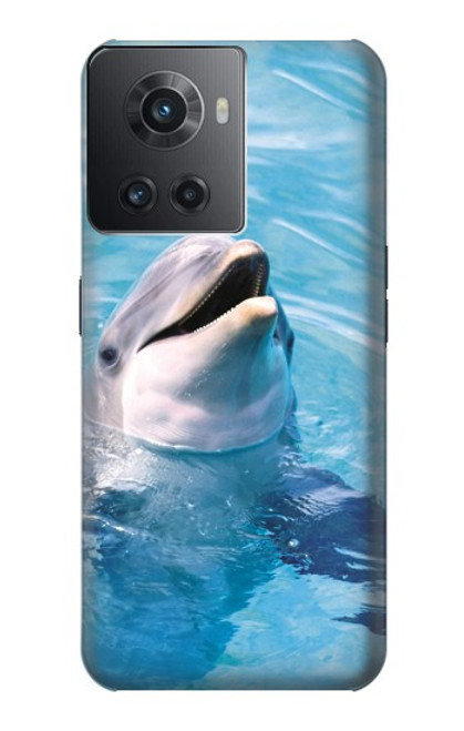 W1291 Dolphin Funda Carcasa Case y Caso Del Tirón Funda para OnePlus Ace