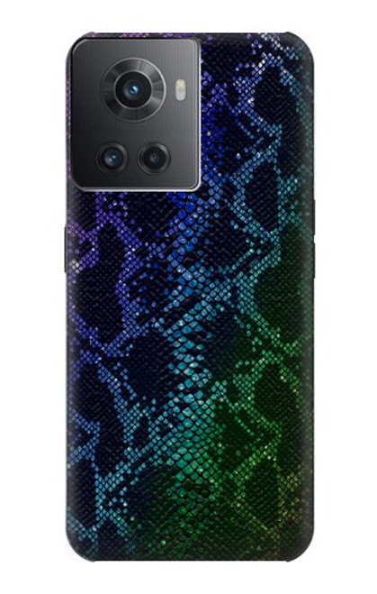 W3366 Rainbow Python Skin Graphic Print Funda Carcasa Case y Caso Del Tirón Funda para OnePlus Ace